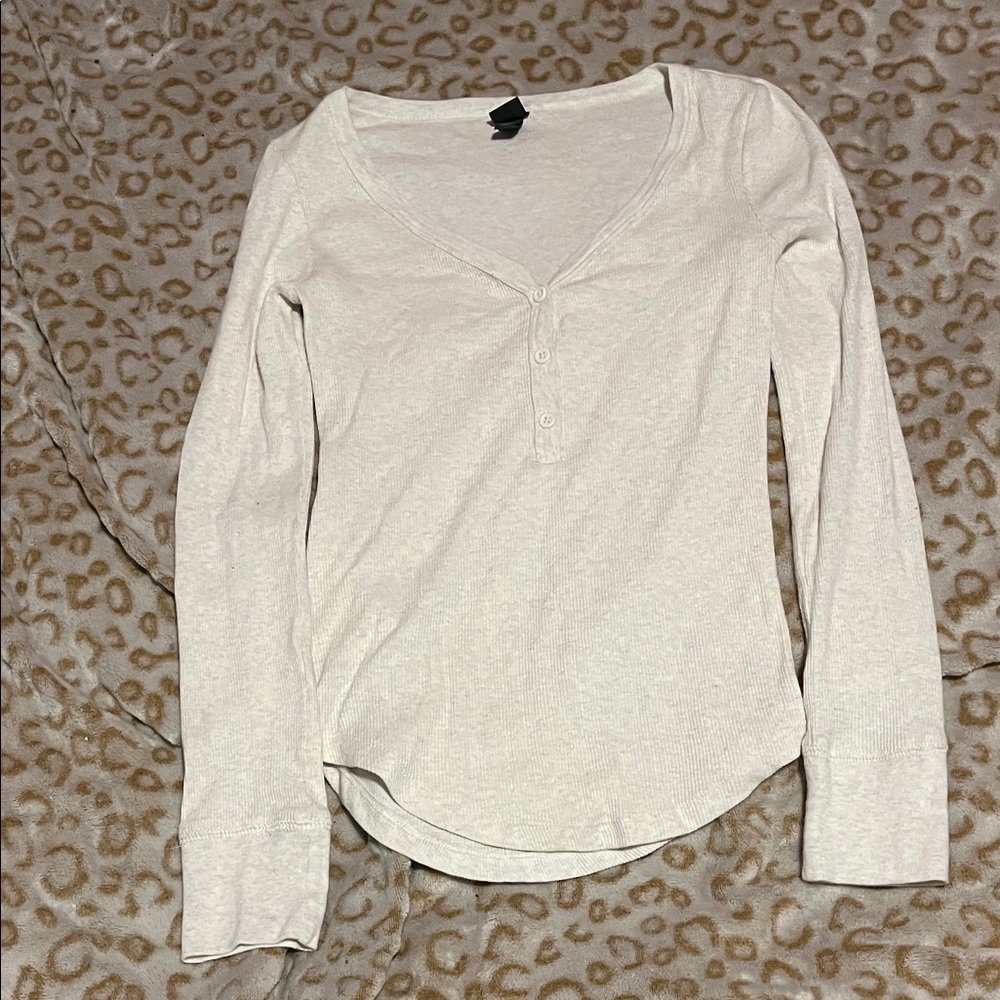 Wild Fable Cream Long Sleeve Tee